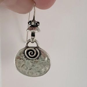 Silpada Sterling Silver Oval Swirl Earrings in .925 sterling silver.